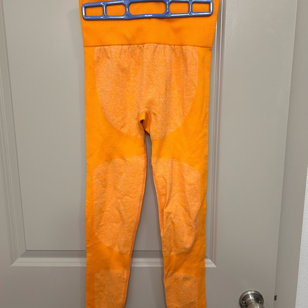 Orange Seamless Active Leggings